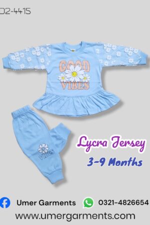 Baby Girl Blue Lycra Jersey D2