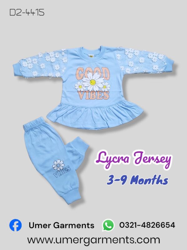 Baby Girl Blue Lycra Jersey D2