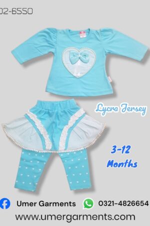 Baby Girl Blue Lycra Jersey D2