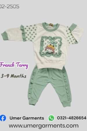 Baby Girl Green French Terry