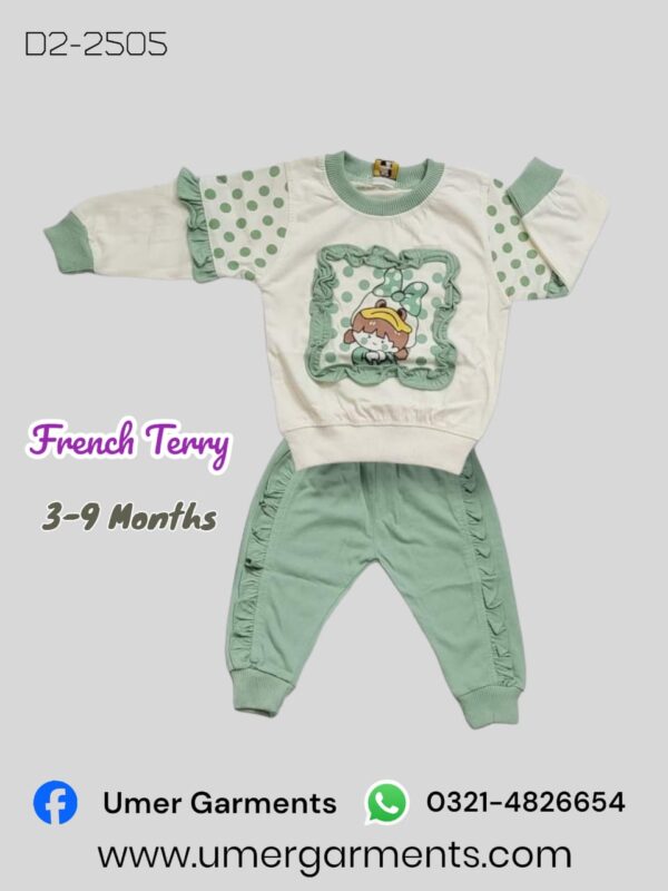 Baby Girl Green French Terry