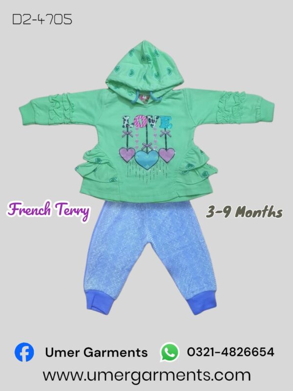 Baby Girl Green French Terry D2