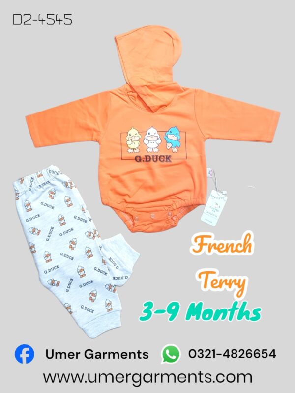 Baby Girl Orange French Terry