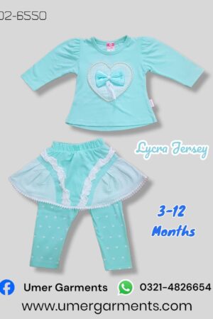 Baby Girl Turquoise Lycra Jersey D2