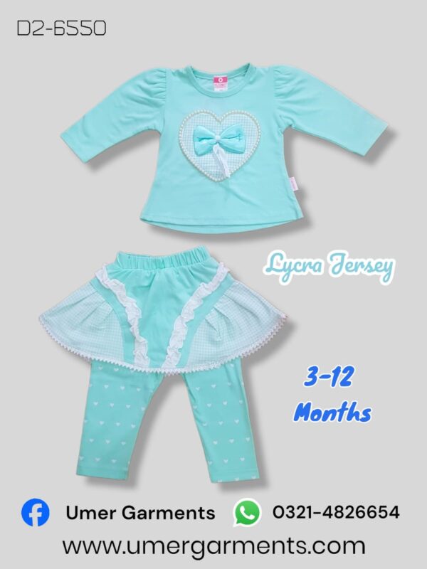 Baby Girl Turquoise Lycra Jersey D2