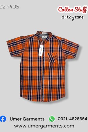 Orange Causal Shirts For Boys