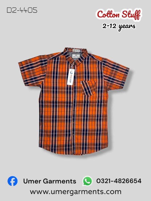 Orange Causal Shirts For Boys