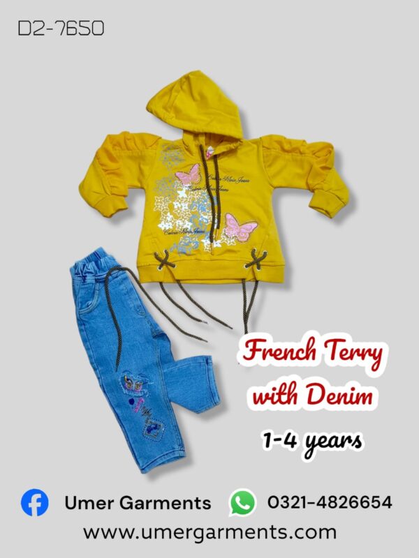 Yellow French Terry with Denim